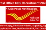 44228 Post Office GDS Job Notification 2024, Apply Online